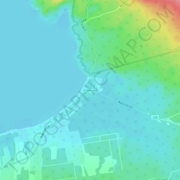 Mapa topográfico Ensenada, altitude, relevo