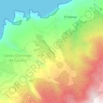 Mapa topográfico El Jaral, altitude, relevo