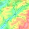 Mapa topográfico Clawton, altitude, relevo