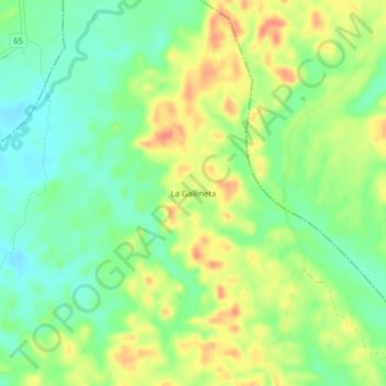 Mapa topográfico La Gallineta, altitude, relevo
