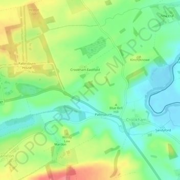 Mapa topográfico Sharp Law, altitude, relevo