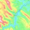 Mapa topográfico Penacova, altitude, relevo