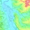 Mapa topográfico Caubet, altitude, relevo