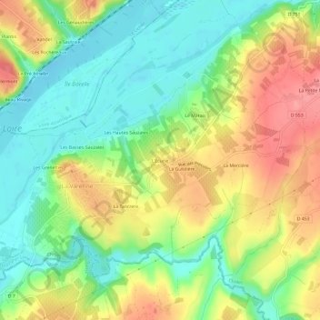 Mapa topográfico L'Écurie, altitude, relevo
