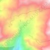 Mapa topográfico Parsan, altitude, relevo