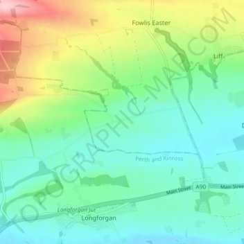 Mapa topográfico Flocklones, altitude, relevo
