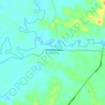 Mapa topográfico Bongkang, altitude, relevo
