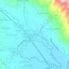 Mapa topográfico Mukai Hilir, altitude, relevo