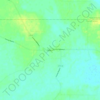 Mapa topográfico Fairburn, altitude, relevo