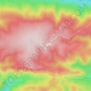 Mapa topográfico Forêt des Cèdres, altitude, relevo