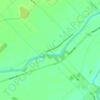 Mapa topográfico North Georgetown, altitude, relevo
