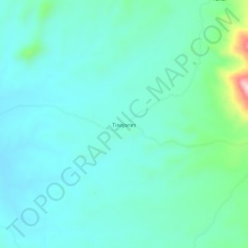 Mapa topográfico Tinajones, altitude, relevo