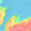 Mapa topográfico Loguivy de la Mer, altitude, relevo