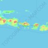 Mapa topográfico Bali, altitude, relevo