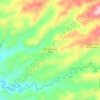 Mapa topográfico Alpha de Coto Brus, altitude, relevo