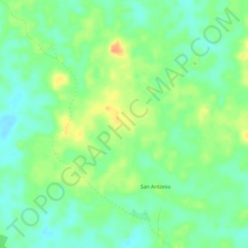 Mapa topográfico San Antonio, altitude, relevo