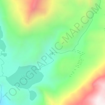 Mapa topográfico Cascadas del Atuel, altitude, relevo
