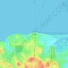 Mapa topográfico Cowes, altitude, relevo