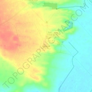 Mapa topográfico Las Lomas, altitude, relevo
