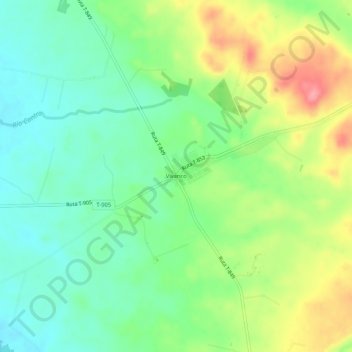 Mapa topográfico Vivanco, altitude, relevo