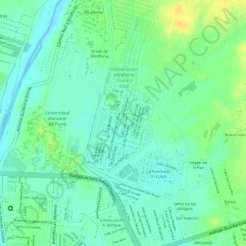Mapa topográfico AP, altitude, relevo