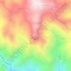Mapa topográfico Cerrote de Peñuelas, altitude, relevo