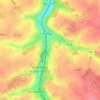 Mapa topográfico La Trompette, altitude, relevo