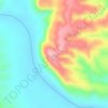 Mapa topográfico Mount Rankine, altitude, relevo