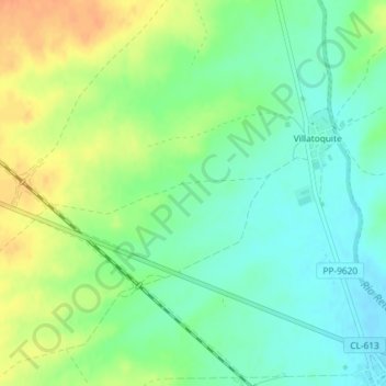 Mapa topográfico Veleta, altitude, relevo