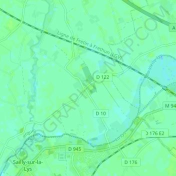 Mapa topográfico La Croix-du-Bac, altitude, relevo