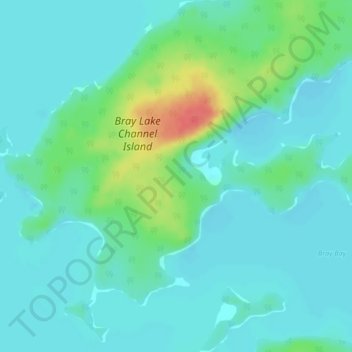 Mapa topográfico Lac Seul, altitude, relevo