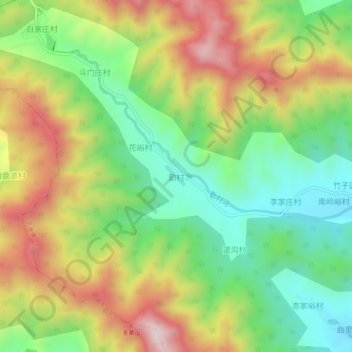 Mapa topográfico 勤村, altitude, relevo