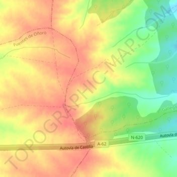 Mapa topográfico Fernandino, altitude, relevo