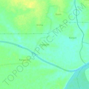 Mapa topográfico Devgaon, altitude, relevo