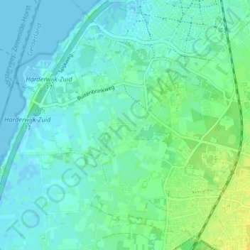 Mapa topográfico Horst, altitude, relevo