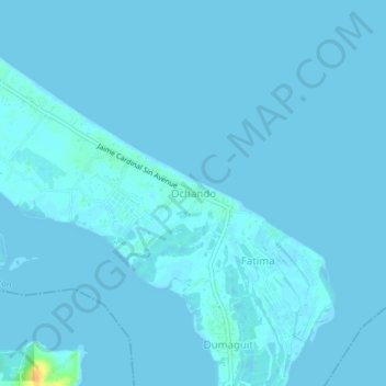 Mapa topográfico Ochando, altitude, relevo