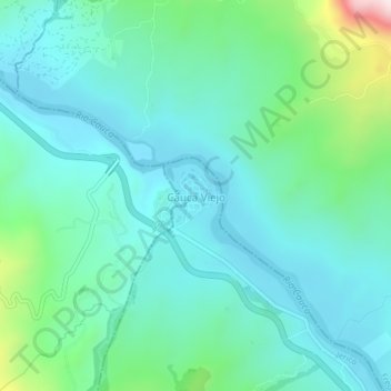 Mapa topográfico Cauca Viejo, altitude, relevo