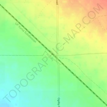 Mapa topográfico Ogilby, altitude, relevo