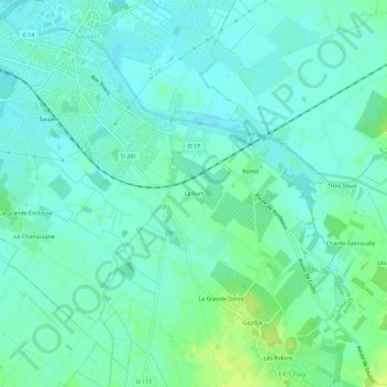 Mapa topográfico Le Fort, altitude, relevo