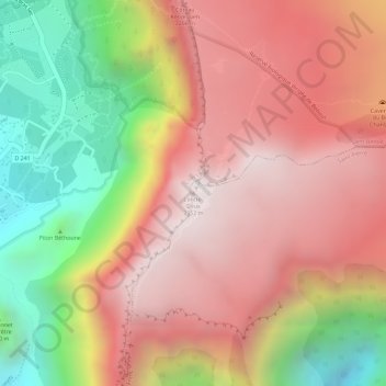 Mapa topográfico L'entre-Deux, altitude, relevo