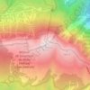Mapa topográfico Mont Ventoux, altitude, relevo