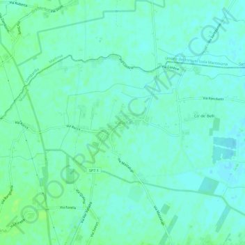 Mapa topográfico Vallalta, altitude, relevo
