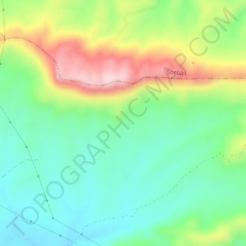 Mapa topográfico Pelinche, altitude, relevo