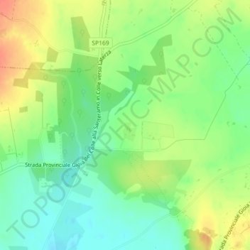 Mapa topográfico Corvella, altitude, relevo