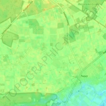 Mapa topográfico Vlaas, altitude, relevo