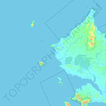 Mapa topográfico Pisang, altitude, relevo