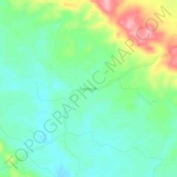 Mapa topográfico Serosah, altitude, relevo
