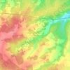 Mapa topográfico La Mahaudière, altitude, relevo