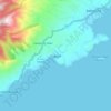 Mapa topográfico Tugaya, altitude, relevo