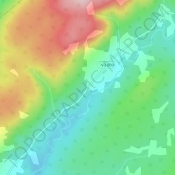 Mapa topográfico Salina, altitude, relevo